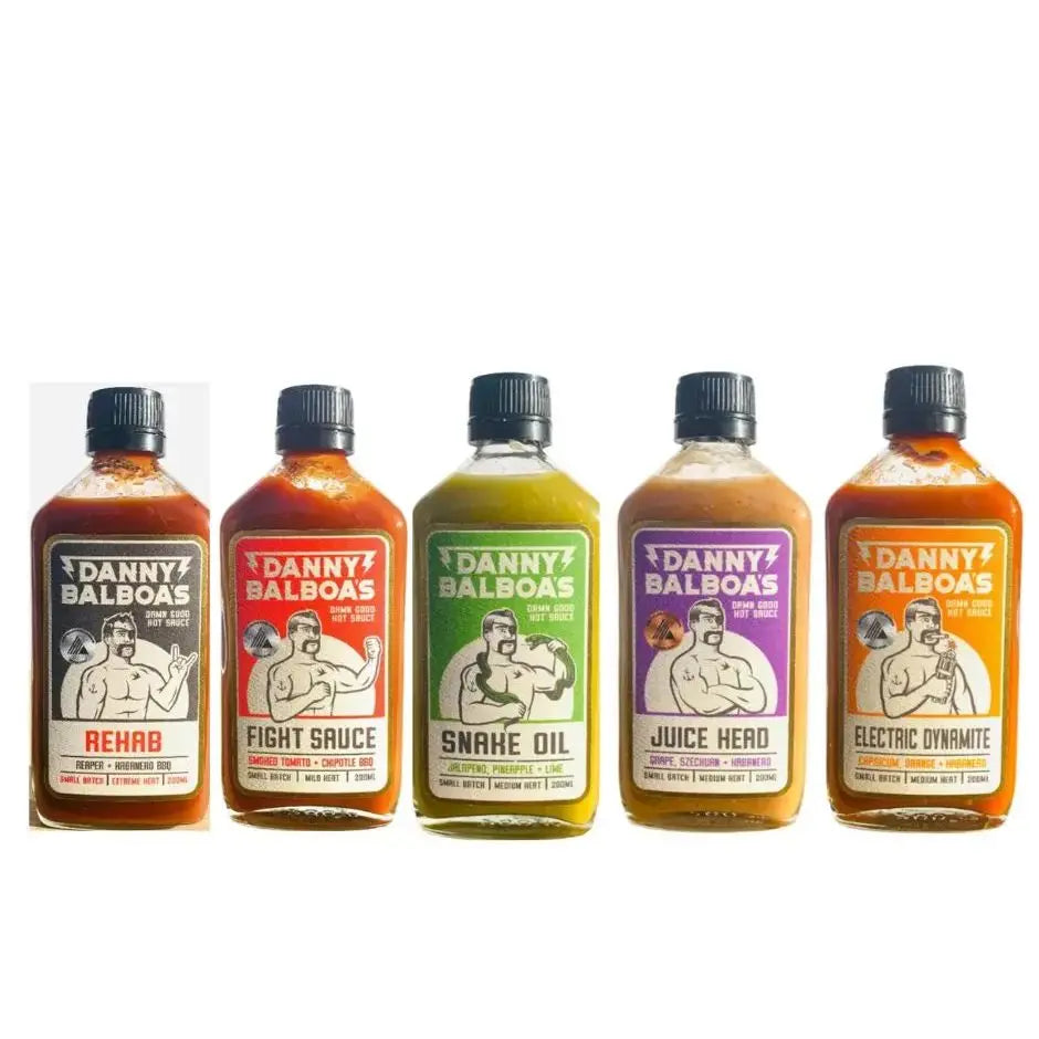 Danny Balboa Sauce Five Pack – The Ultimate Hot Sauce Collection Danny Balboas