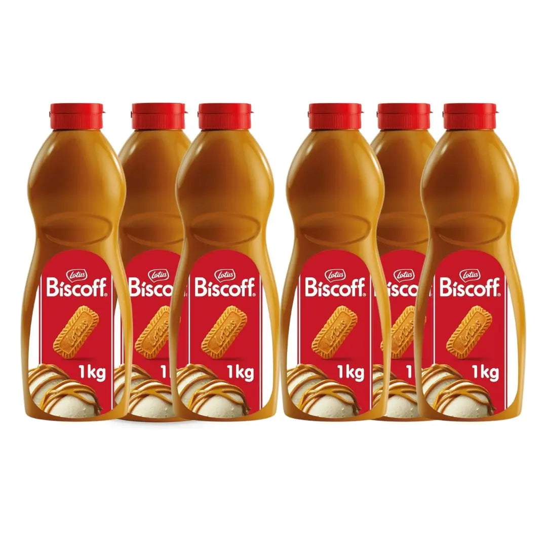 Biscoff Topping | Topping Sauce | 1kg Squeezable Bottle 6 Pack - Petits Tresors