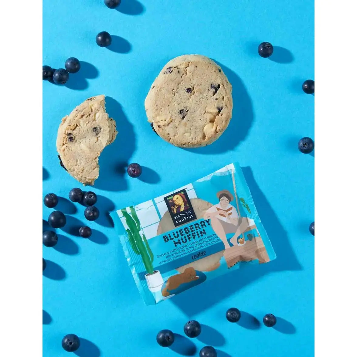 Byron Bay Blueberry Muffin Café Cookie – 60 g Individually Wrapped Byron Bay Cookies