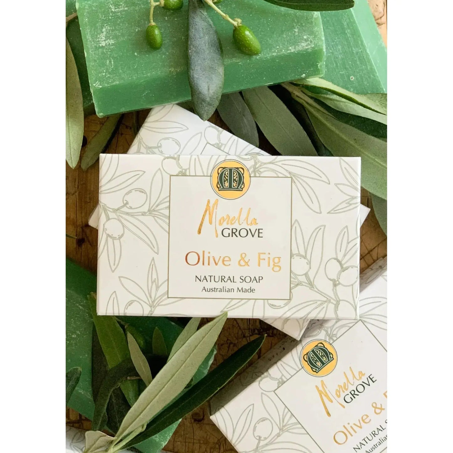 picture of Morella Grove Olive Oil Soap bars boxed
