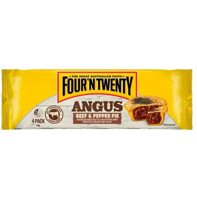 Four N Twenty Angus Beef and Pepper Pies 4pk Four'n Twenty