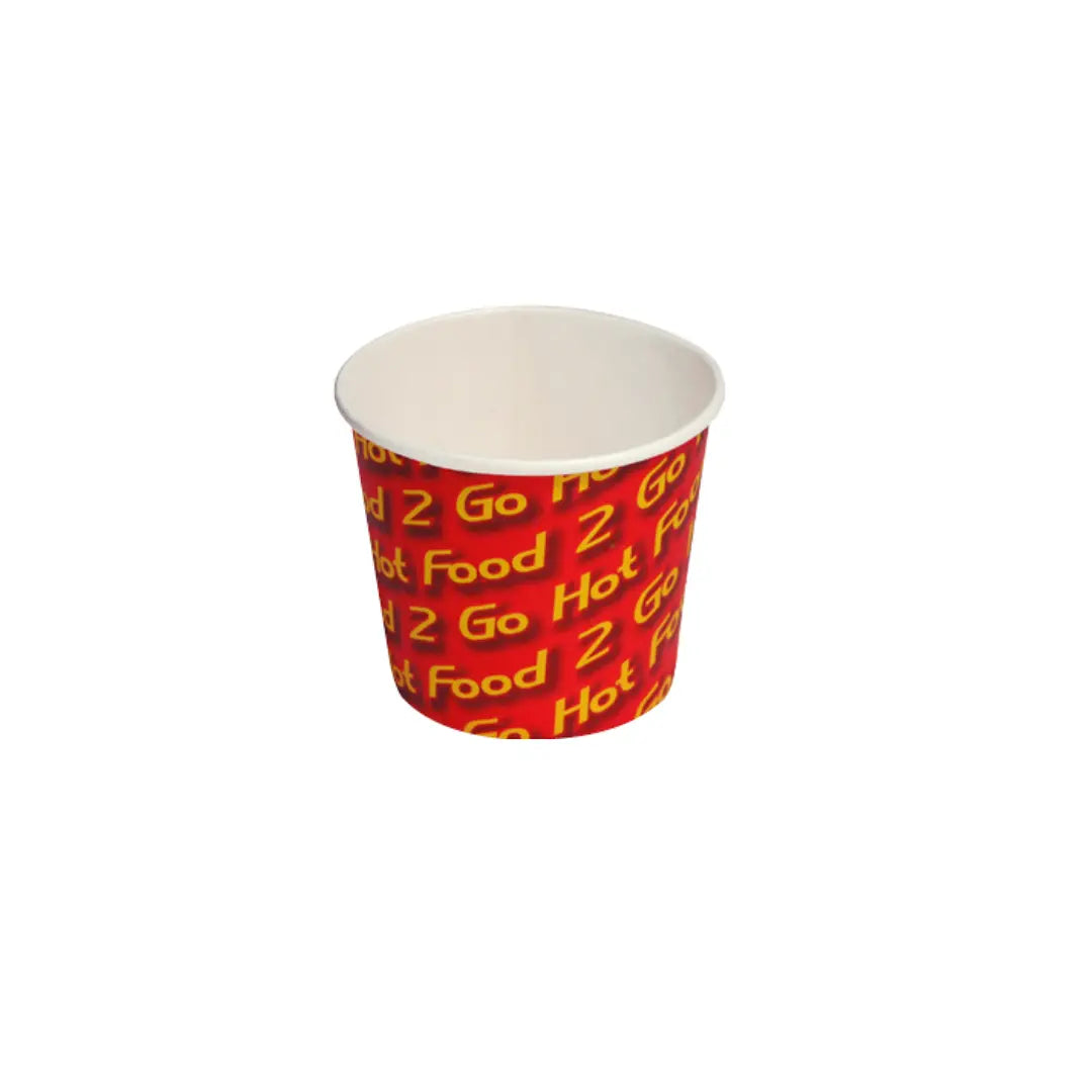 Hot Food 2 Go: 8 oz Small Chip Cup – 225 g | Eco-Friendly Snack Cup Pakio
