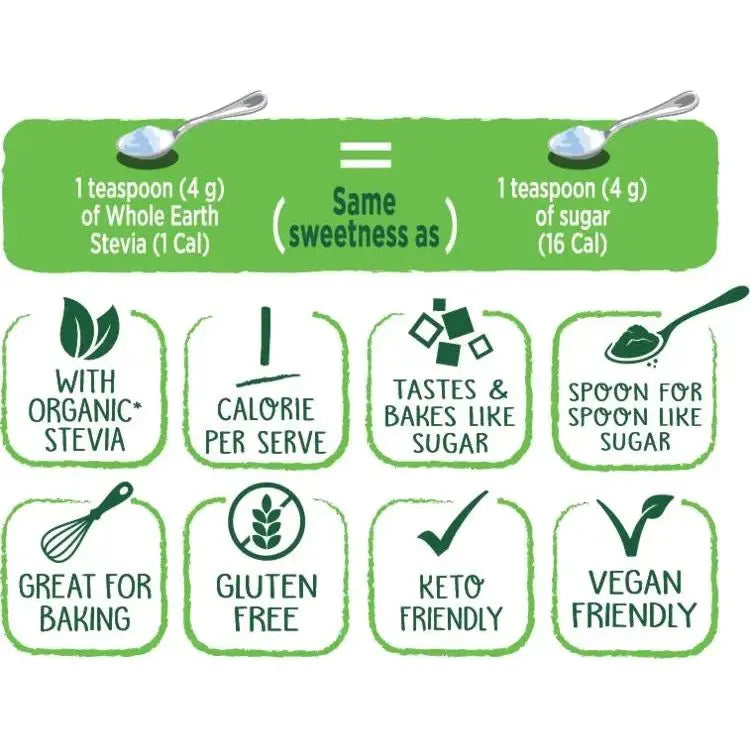 Whole Earth | Organic Stevia| 300g Petits Tresors