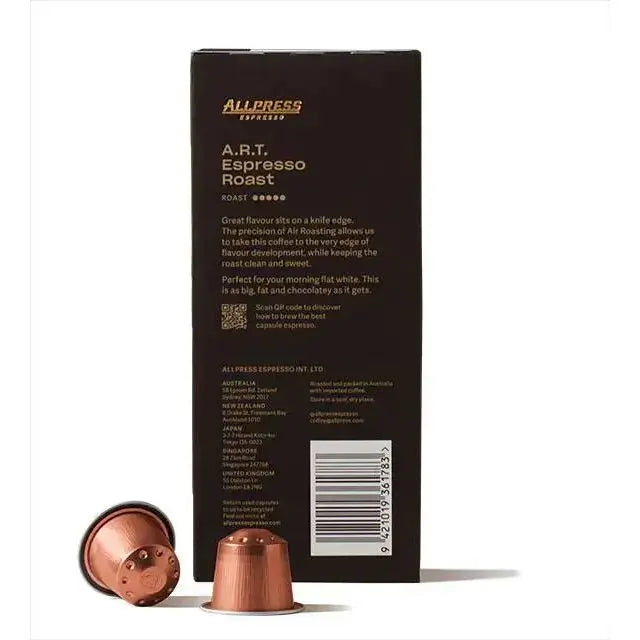 Allpress Espresso A.R.T. Espresso Roast Coffee 10 Capsules Allpress Espresso