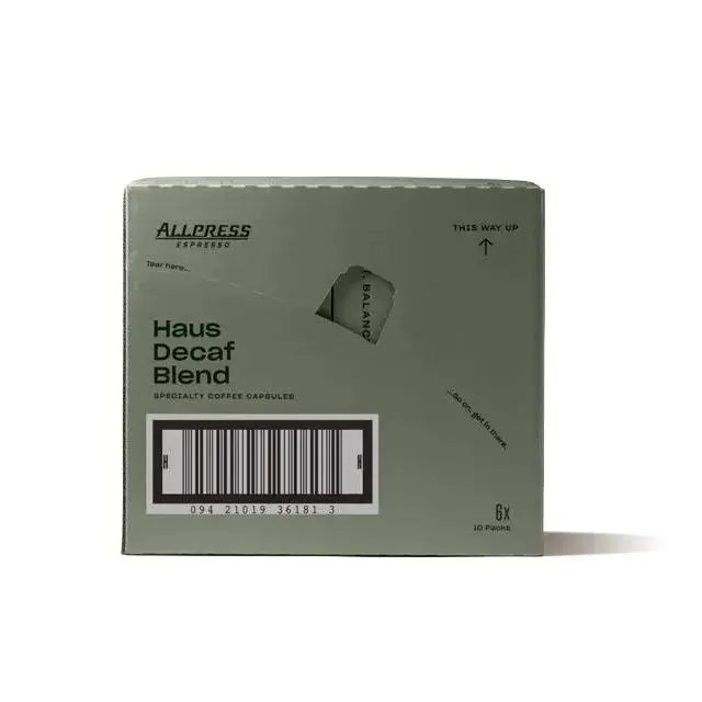 Allpress Haus Decaf Blend Coffee 60 Capsules Allpress Espresso