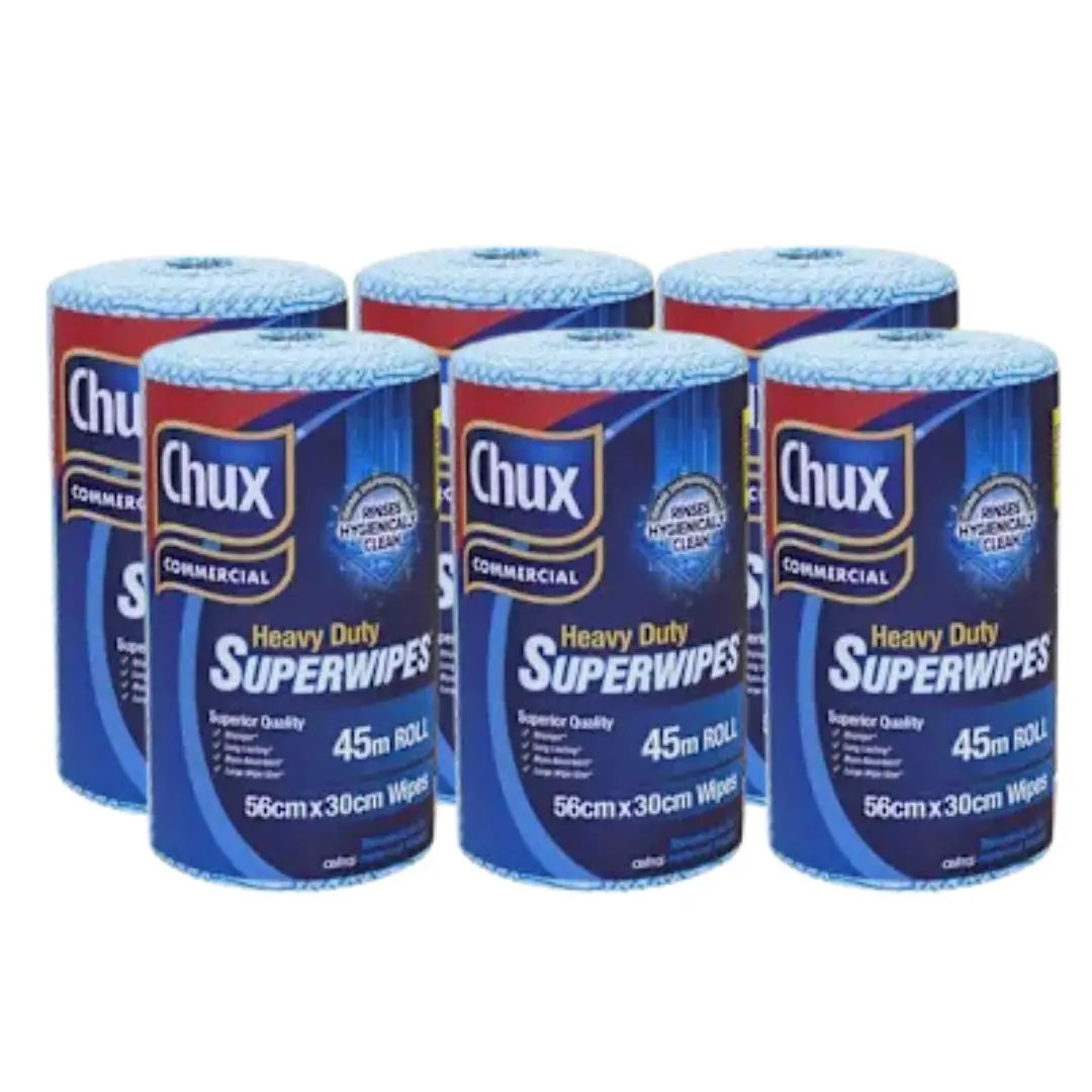 Chux® Superwipes® Heavy Duty Roll | Blue 45m (Perforated Sheets) Chux