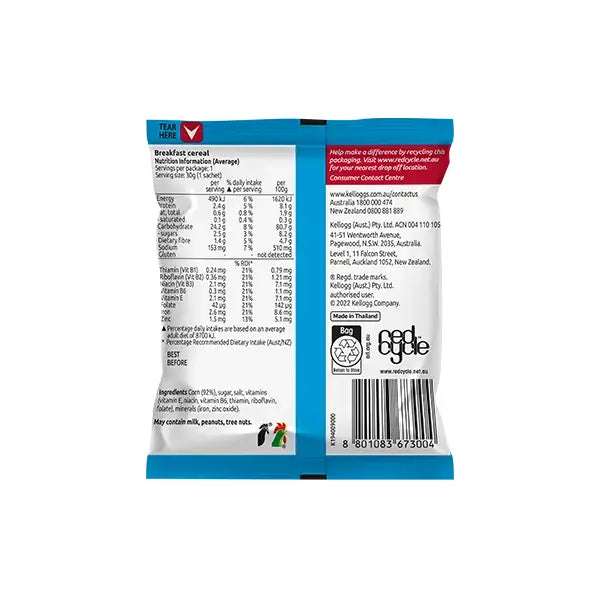 Kellogg’s Cornflakes Gluten Free Sachets 30gm Kelloggs