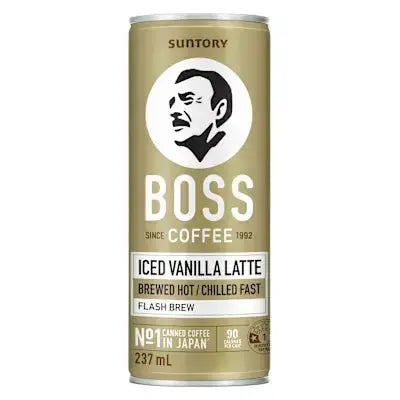 Boss Iced Vanilla Latte – 237 mL Ready‑to‑Drink Flash‑Brew Coffee Suntory Boss
