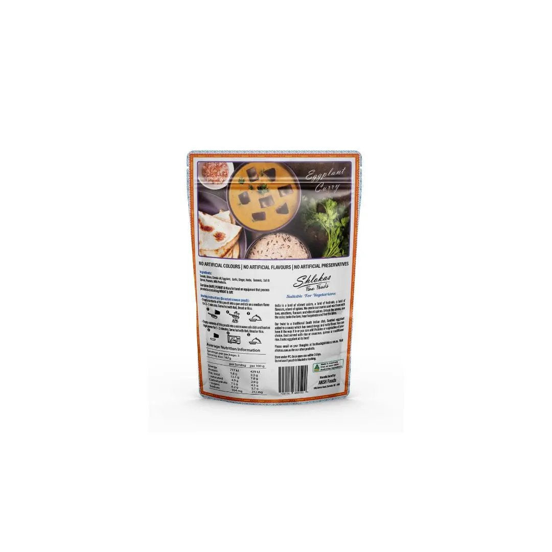 Vegetarian Eggplant Curry 500 g — Spiced & Creamy Frozen Meal - Petits Tresors