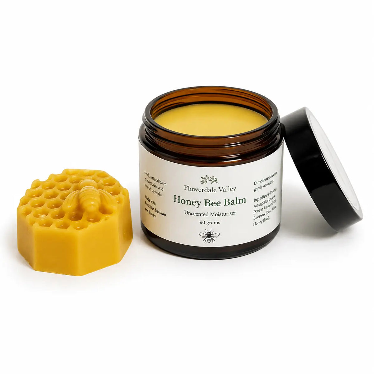 Flowerdale Valley Honey Bee Balm 90g | Unscented Beeswax Balm Flowerdale Valley