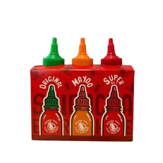 Flying Goose 3×100ml Sriracha Gift Pack – Super Hot Chilli, Mayoo Chilli & Hot Chilli Sauces Flying Goose