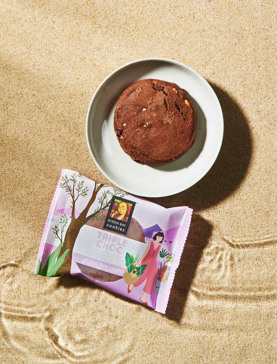 Byron Bay Cookies Triple Choc Fudge Cookie | GV | 60g Individually Wrapped Byron Bay Cookies