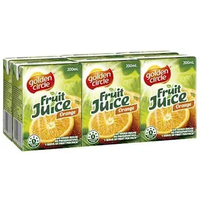 Golden Circle Orange Fruit Drink| 200ml | 6 Pack Golden Circle
