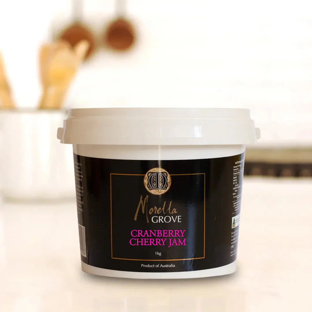 Morella Grove Cranberry Cherry Jam – 1 kg Gourmet Preserve Morella Grove