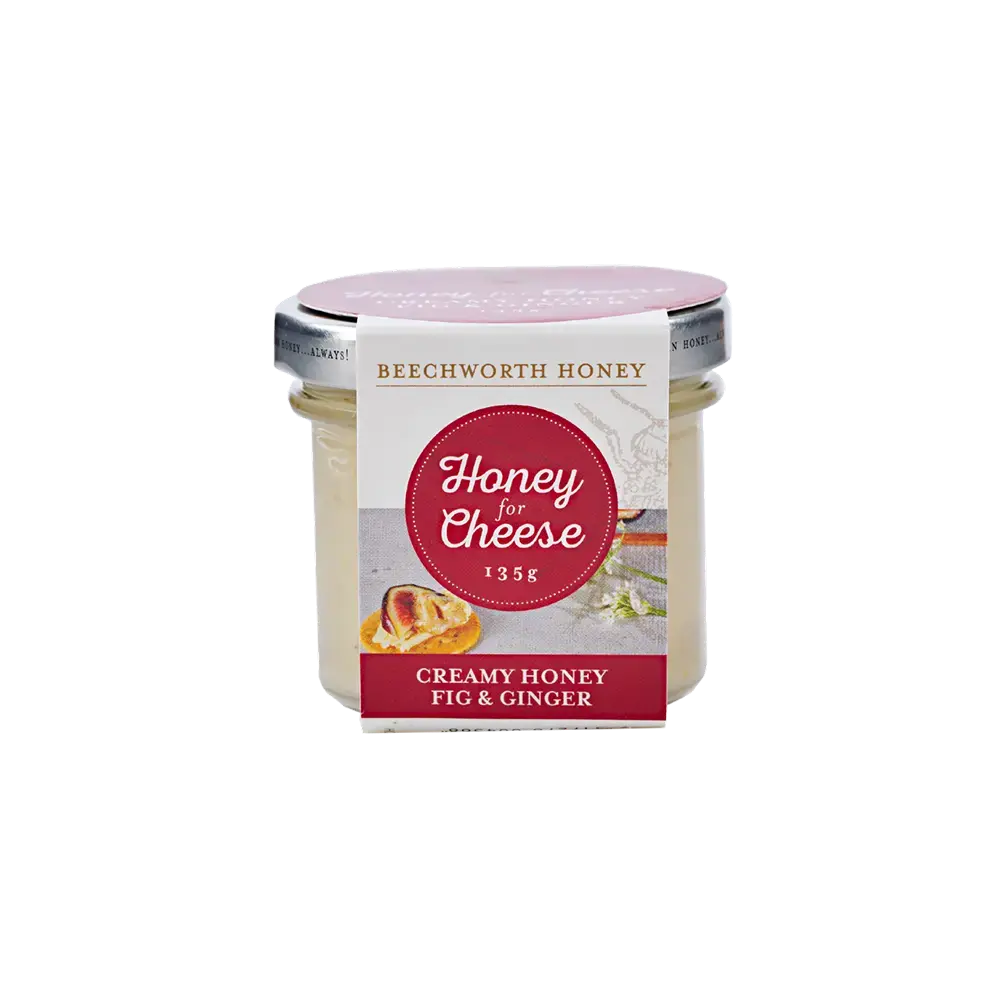 Beechworth Honey Creamy Fig & Ginger Honey for Cheese – Single-Serve 135 g Jar Beechworth Honey
