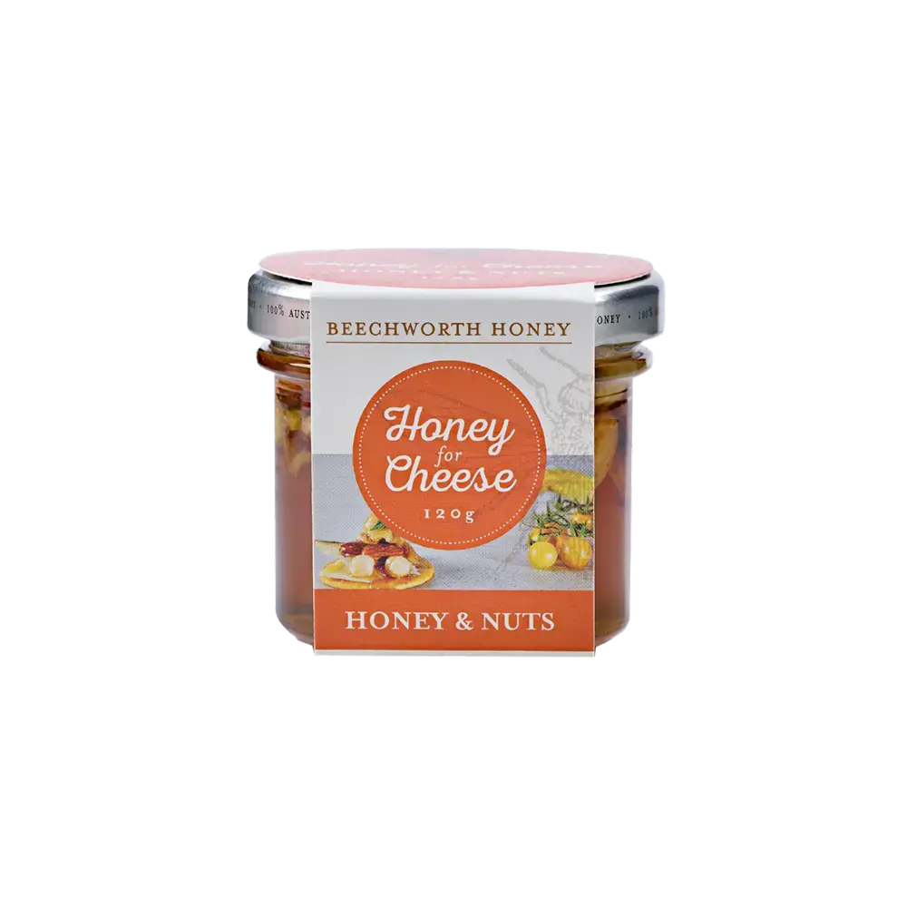 Beechworth Honey & Nuts for Cheese – Pure Australian Honey with Whole Mixed Nuts, 120 g Beechworth Honey