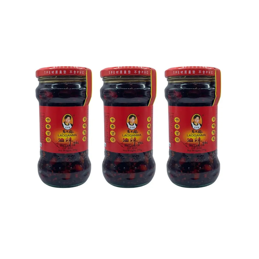 Lao Gan Ma Hot Chilli Oil 275g 3 Pack - petitstresors