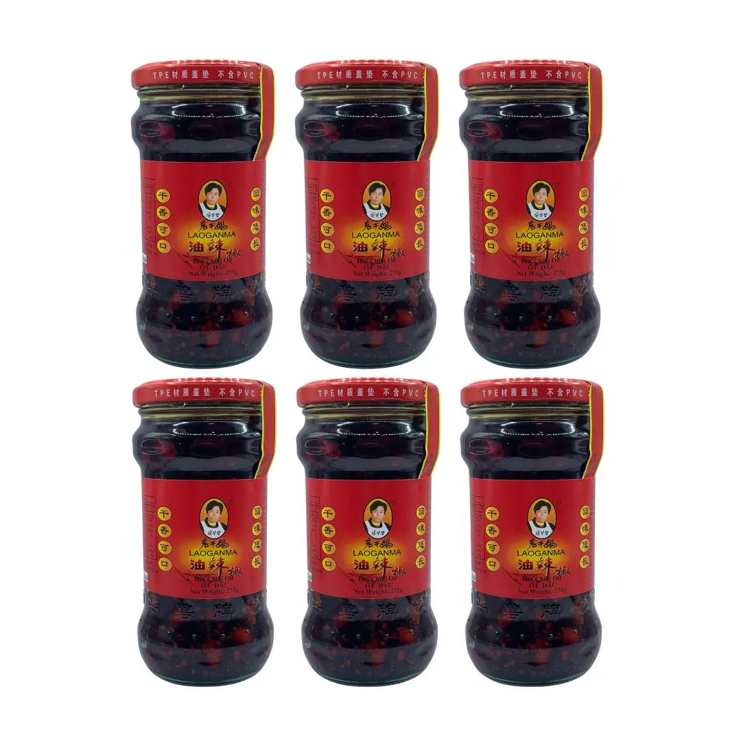 Lao Gan Ma Hot Chilli Oil 275g 6 Pack - petitstresors