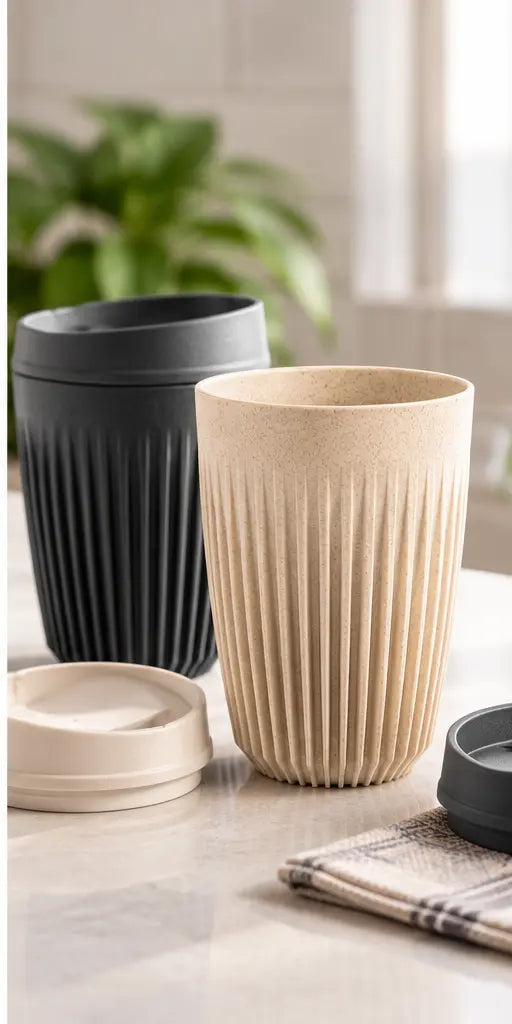 HuskeeOriginal 12oz Natural Reusable Coffee Cup – Cup Only