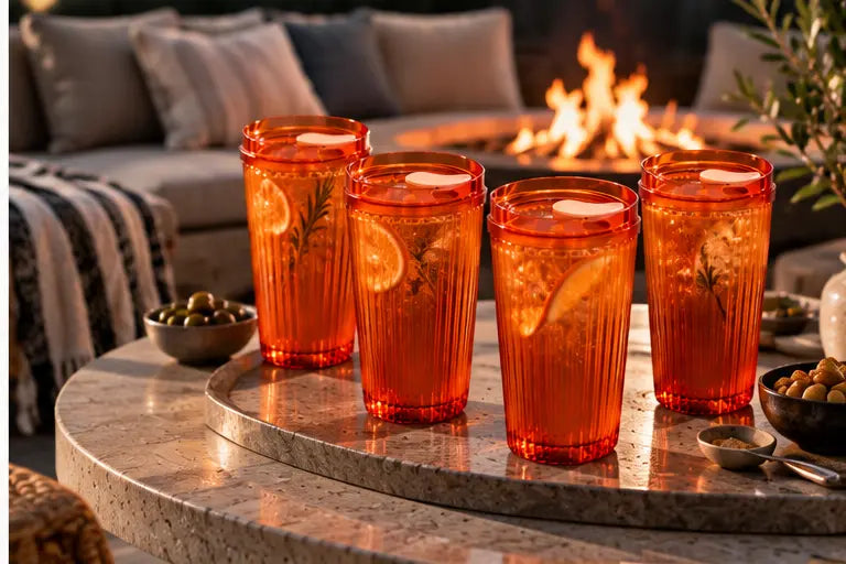 HuskeeRenew 12oz Coffee Cups & Stopper Lids 4 Pack – Amber