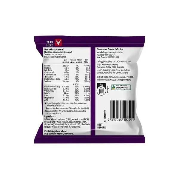 Kellogg's Sultana Bran sachet 30g | Portions Kelloggs