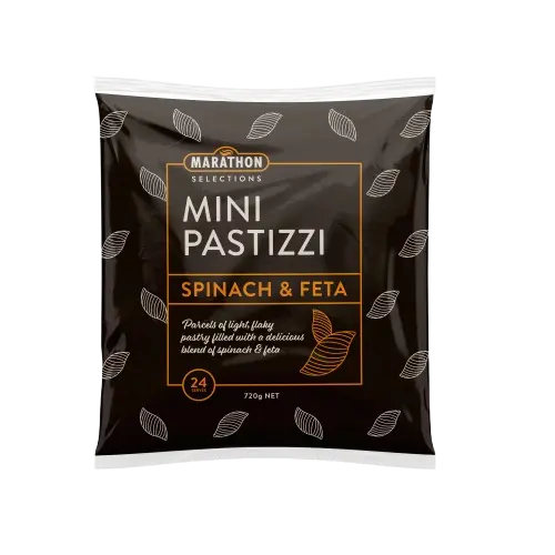 Marathon Mini Pastizzi - Spinach and Feta 6 Pack | 720g | 4.3kg Carton Marathon