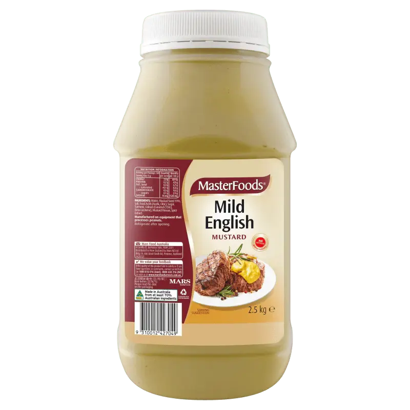 Masterfood Professional Mild English Mustard | 2.5kg Petits Tresors