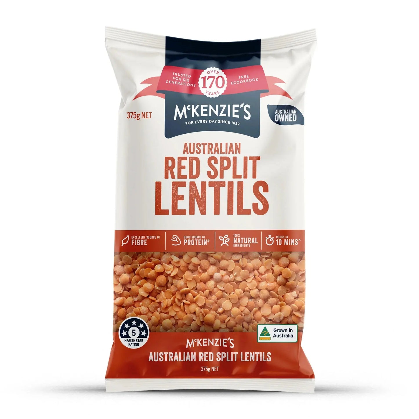 McKenzie's | Australian Red Split Lentils 375g McKenzie's