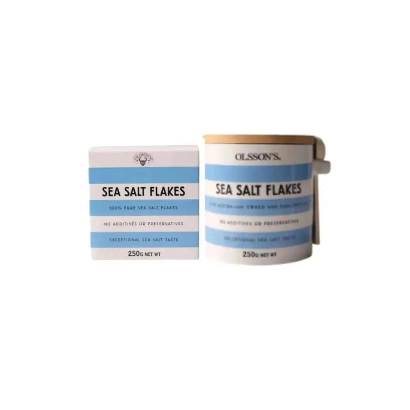 Olsson’s Sea Salt Stoneware Jar + Cube Refill Bundle Olsson's Salt