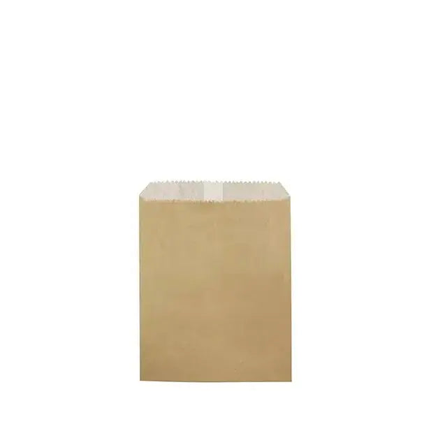 Greaseproof Lined Paper Bags (Size #1/2 Flat, Brown) Petits Tresors