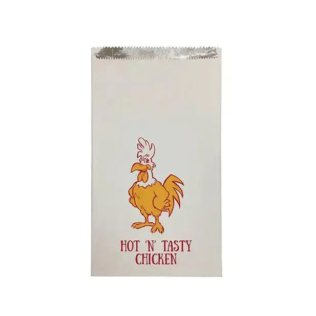 Large Foil‑Lined Paper Bags with Hot ‘N’ Tasty Chicken Pakio