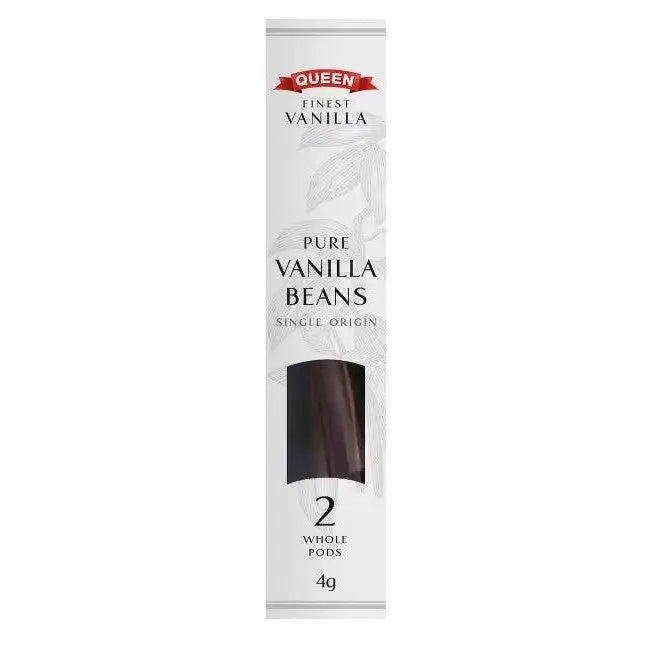 Queen Pure Vanilla Beans – Single Origin, 2 Pods | Premium Grade A Vanilla from the Tropics Queen