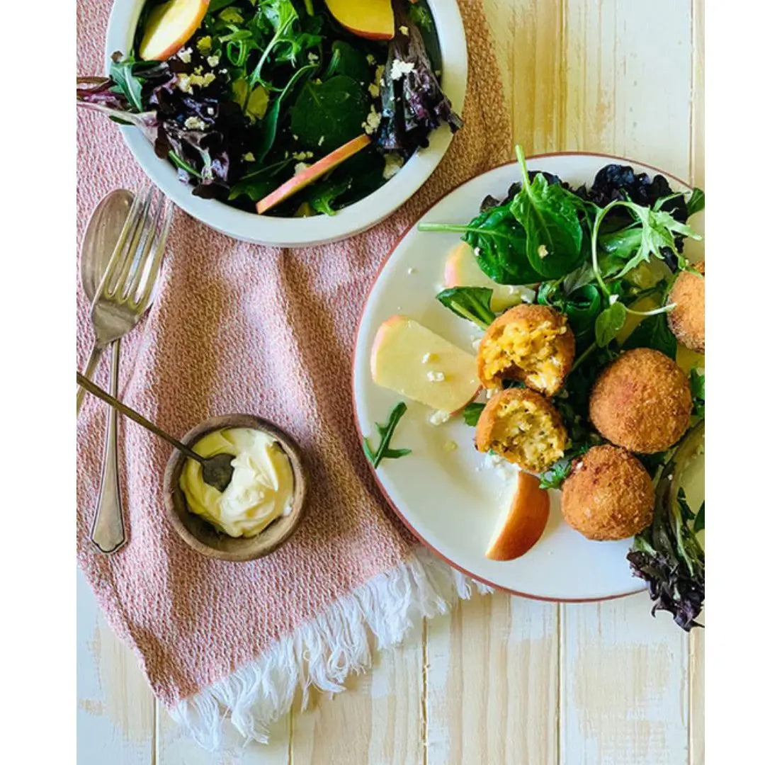 Organic Roast Pumpkin, Feta & Rosemary Arancini – 5kg Food Service Bag - Petits Tresors