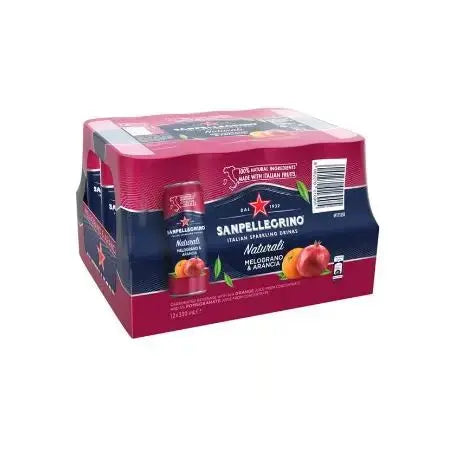 Sanpellegrino Melograno and Arancia – 330ml x 12 | Sparkling Italian Refreshment with Pomegranate and Orange SanPellegrino