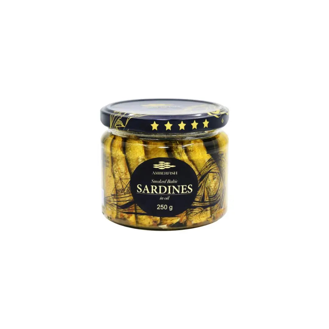 Amberfish Smoked Baltic Sardines in Oil — 250 g Amberfish