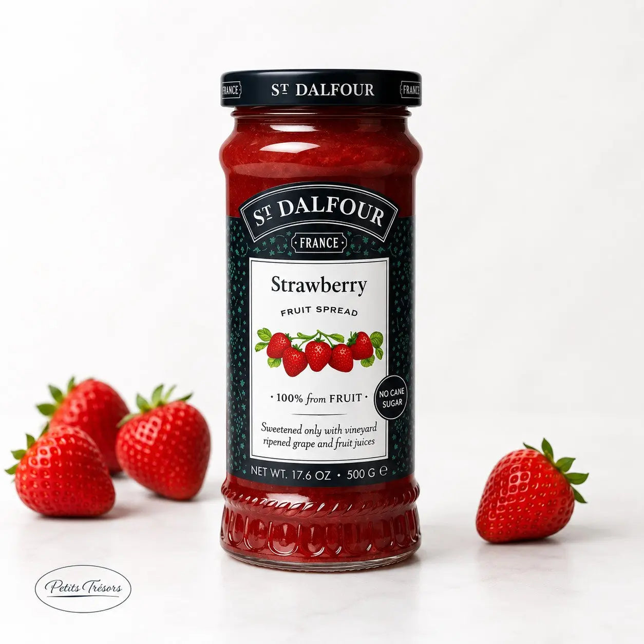St Dalfour Strawberry Fruit Spread 500g | Premium French Strawberry Spread Sweetened with Fruit Juice