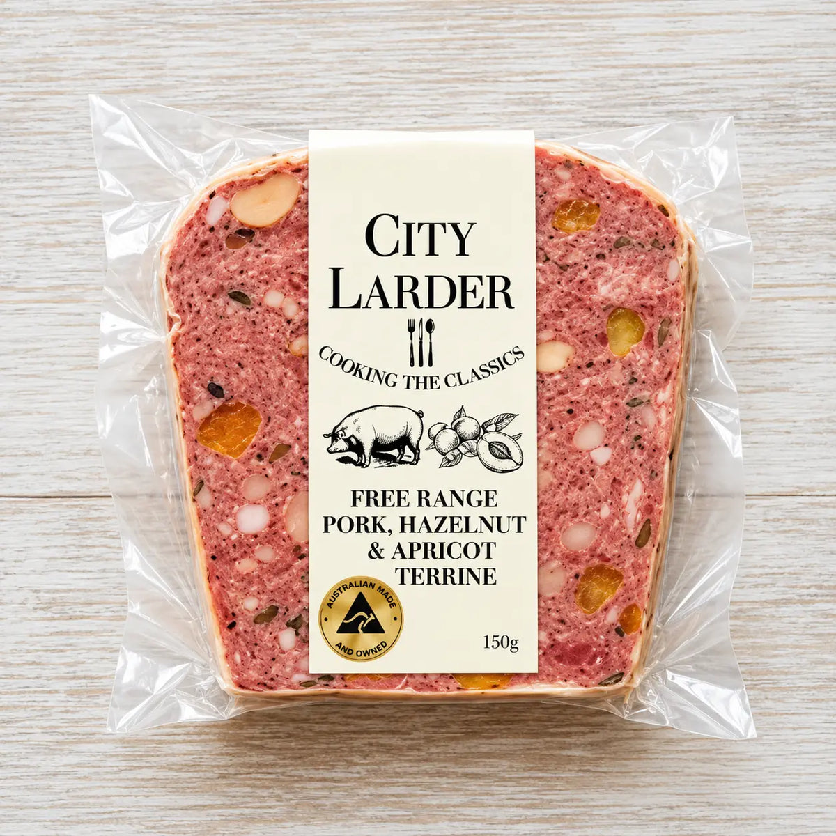 Terrine, Free Range Pork, Hazelnut & Apricot, 150g