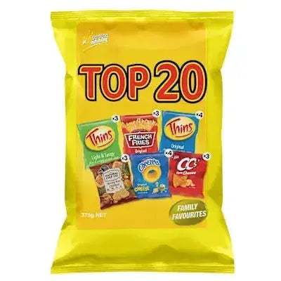 Variety Potato Chips Top 20 Variety Multipack 375grm Petits Tresors