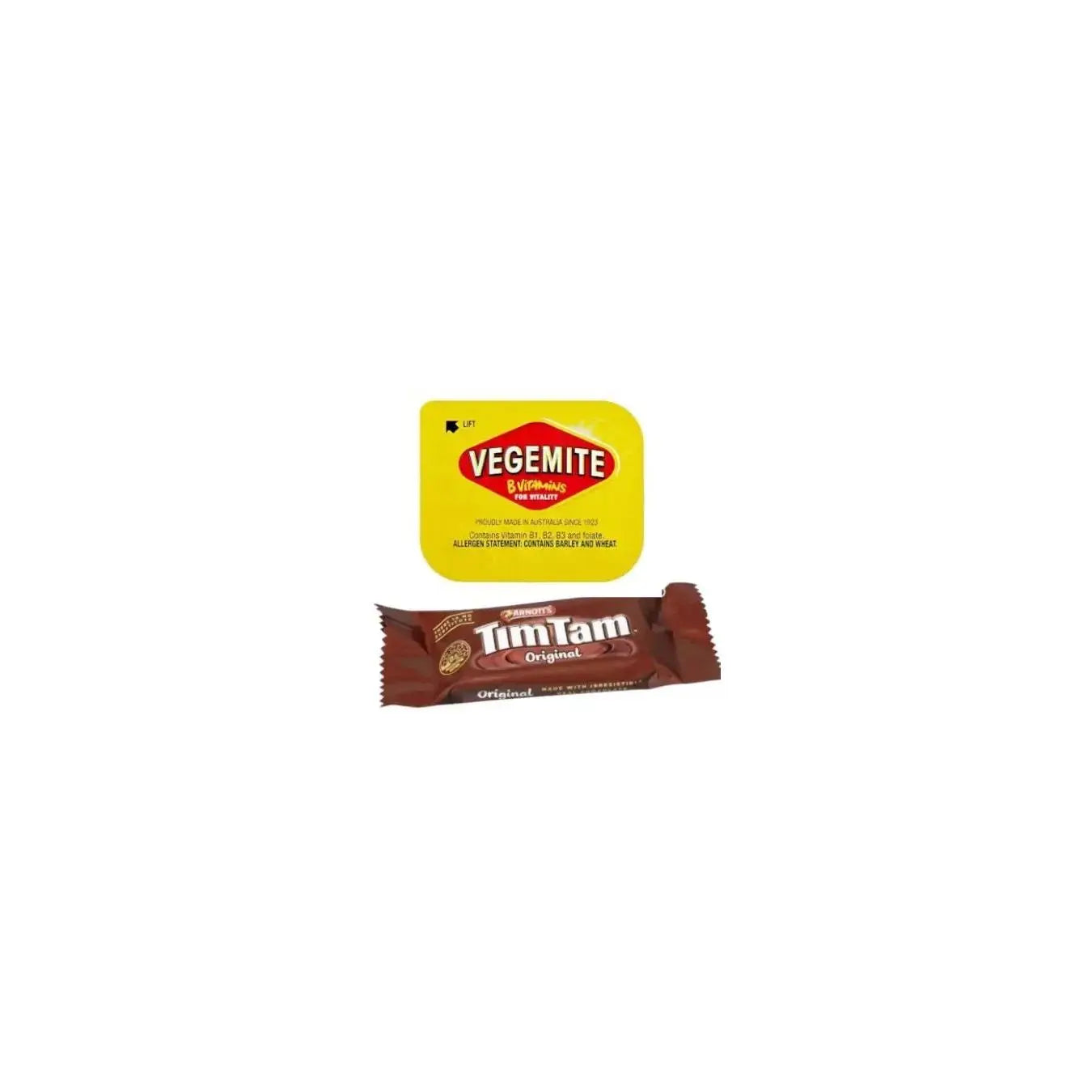 Ultimate Aussie Gift Pack – 25 Vegemite Portions & 25 Tim Tams | Travel, Gifting & Holidays Petits Tresors