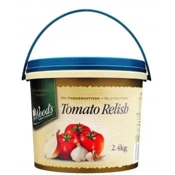 Woods Tomato Relish – Chunky Gluten‑Free 2.4 kg Tub Woods