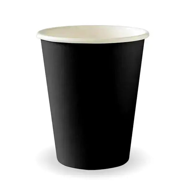 Black Single Wall BioCup 280mL BioPak