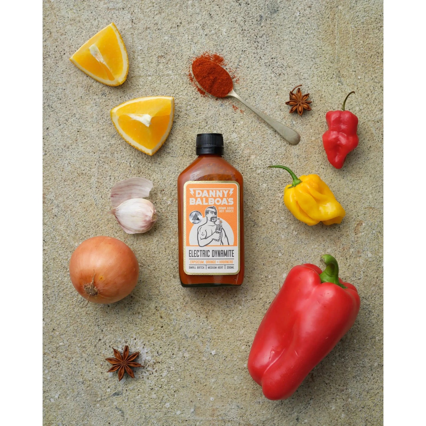 Danny Balboa | Electric Dynamite Roasted Capsicum, Orange & Habanero | Petitstresors Danny Balboas