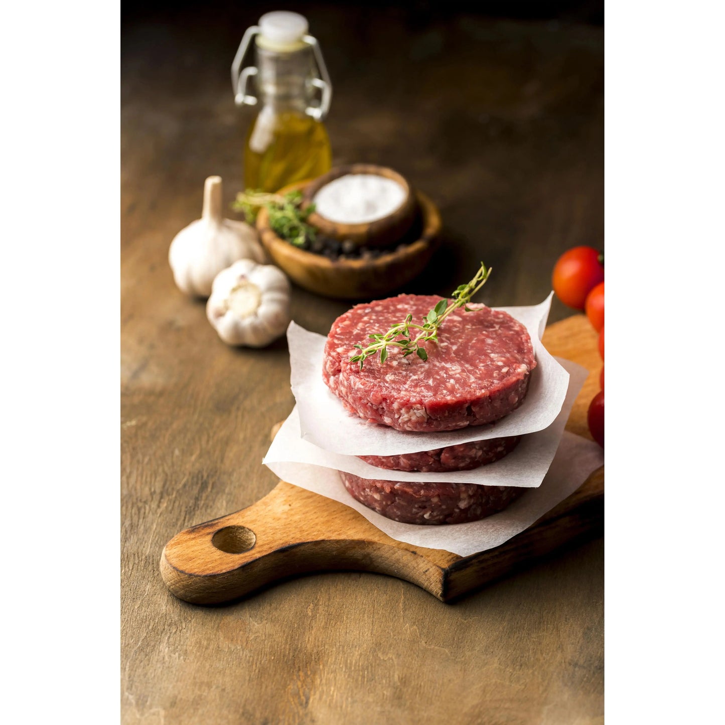 Plain Hamburger Patties – 140 g Beef, Juicy & Protein-Rich | 1KG Westside Meat