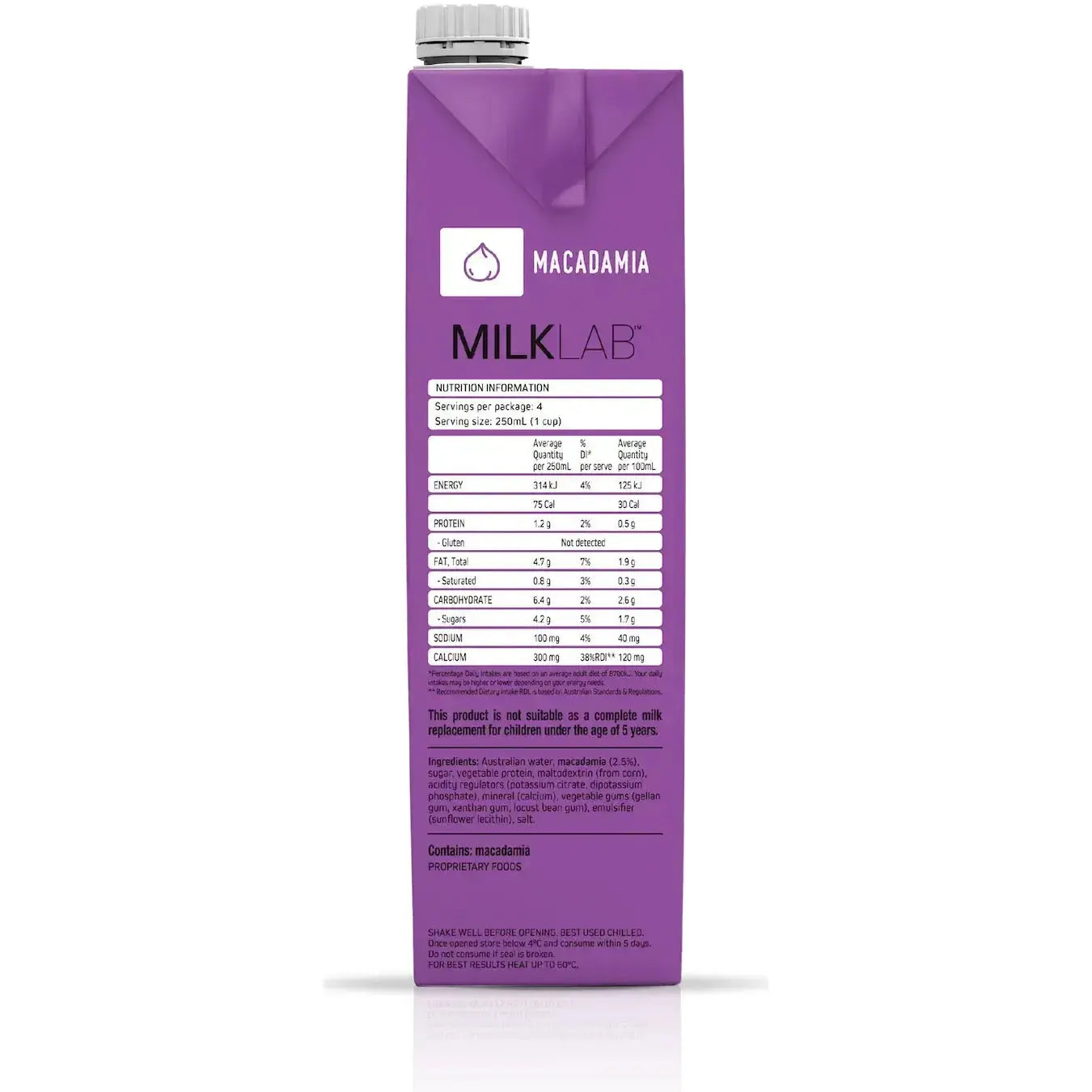 MILKLAB Macadamia Milk 1L – Barista-Approved, Dairy-Free Perfection MilkLabs