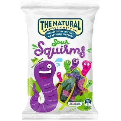 Natural Confectionery Company Squirms Sour Bag 180g The Natural Confectionery Company