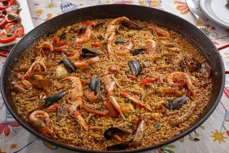 picture of paella in a dish