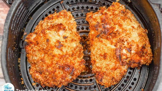 Picture of sweet and spicy chicken in an air fryer