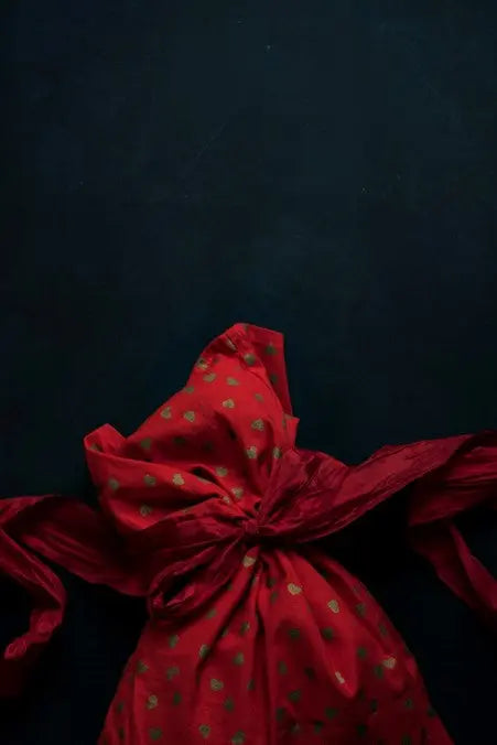 picture of seep red flower with dark background