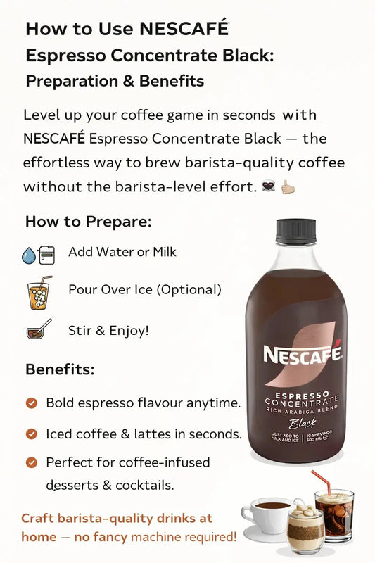 How to Use NESCAFÉ Espresso Concentrate Black: Preparation & Benefits 2026 - Petits Tresors