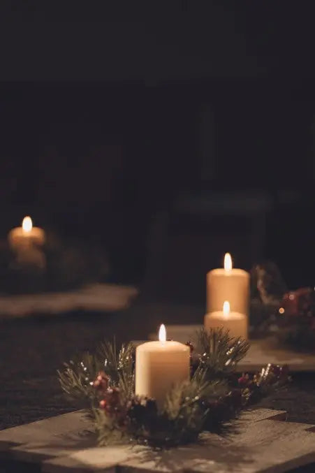 Picture of lit candles